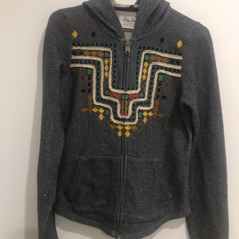 Lucky Lotus Embroidered Hoodie Sweater 🍀